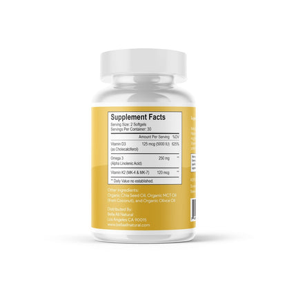 D3 K2 Softgels Organic Omega 3 MCT Oil