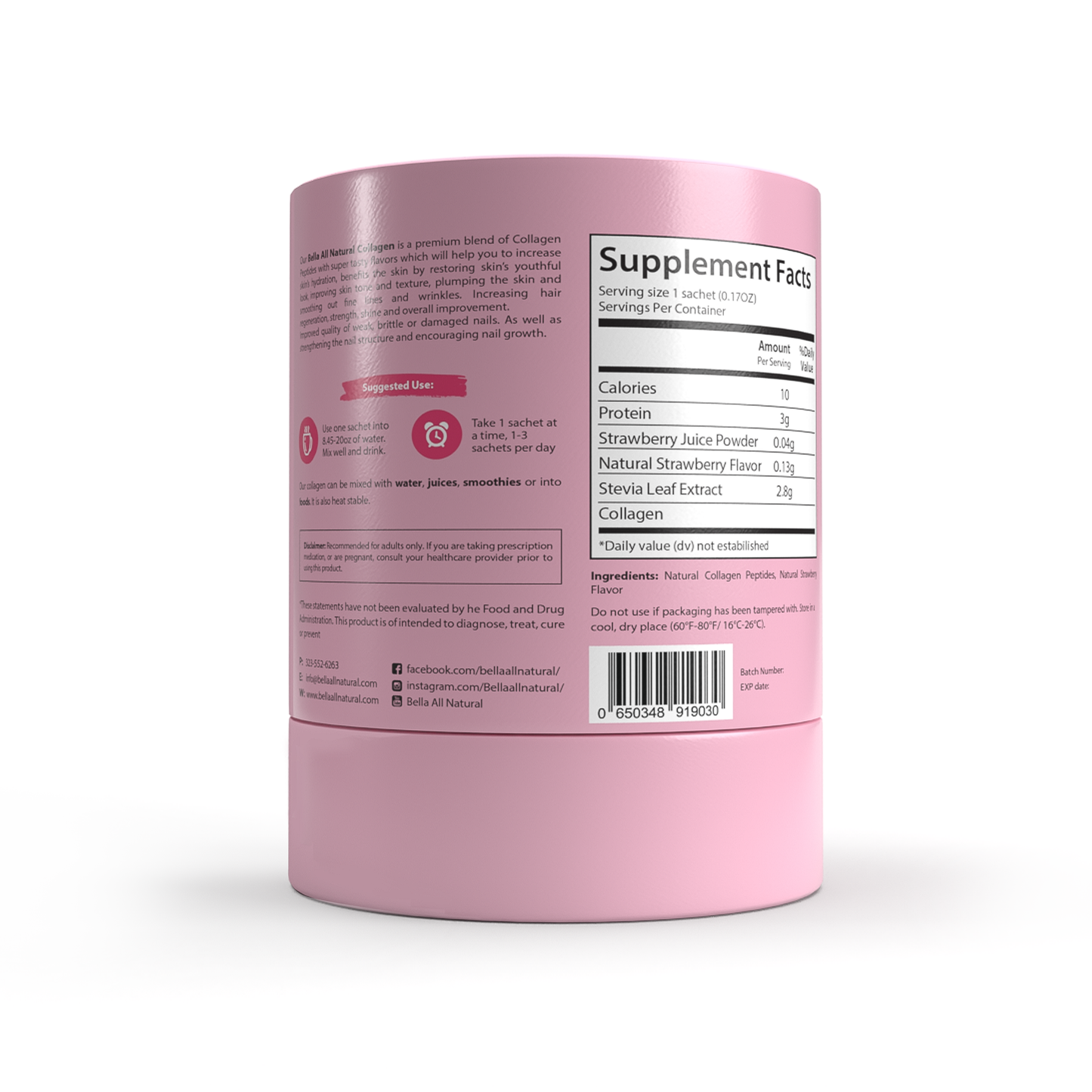 Strawberry Collagen Powder (30 sachets)